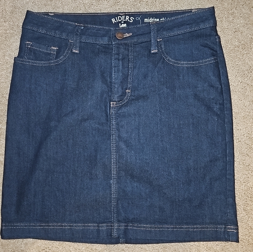 Riders by Lee Jean Midrise Skirt Womens 6M